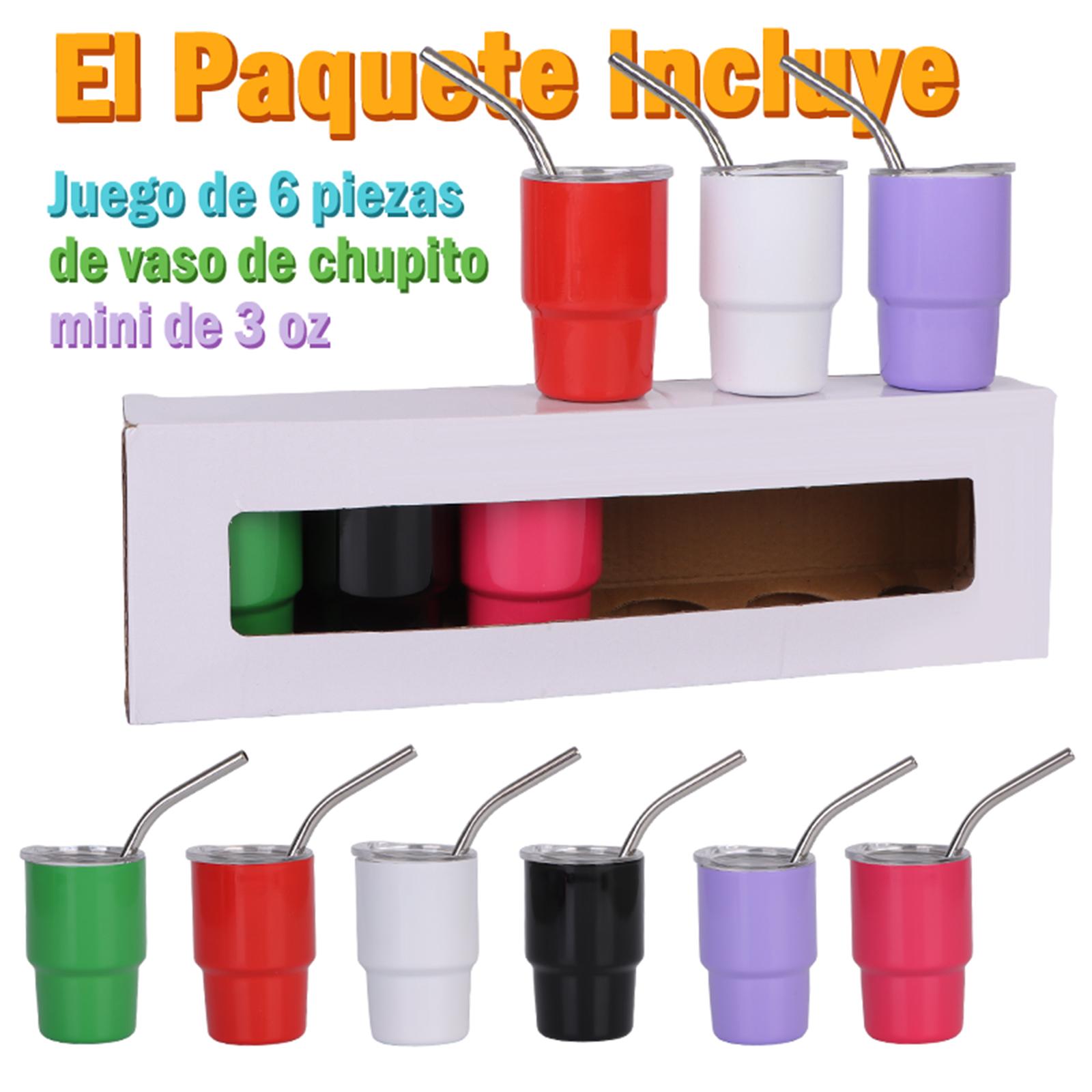 

3 Oz Mini Tumbler Shot Glass With Straw And Lid,Colorful Mini Tumbler Cups,Stainless Steel Cute Cups With Lids And Straws A