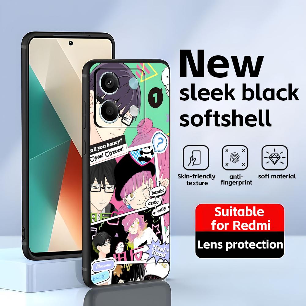 Du und ich sind Polar Gegensätze Handyhülle für Redmi Note 14 13 12 11 Pro Plus S 5G 14C A3 Weiche Schwarze Handyhülle