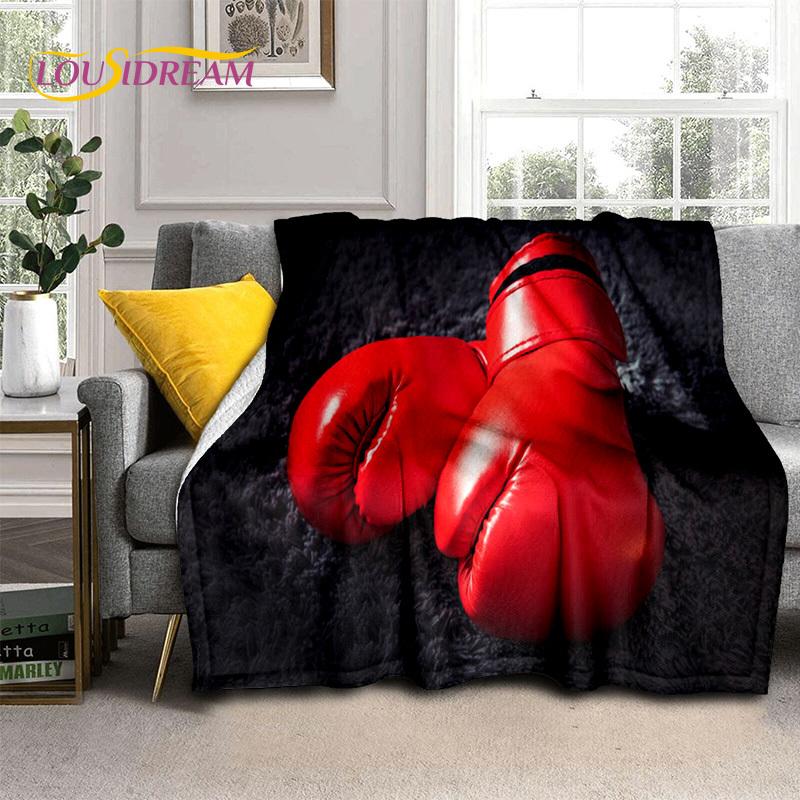 Boxing Gloves 3D Boxer Fight HD Blanket,Soft Throw Blanket for Home Bedroom Bed Sofa Picnic Travel Office Rest Cover Blanket Kid