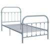 Bed Frame Gray Metal 90*200 Cm