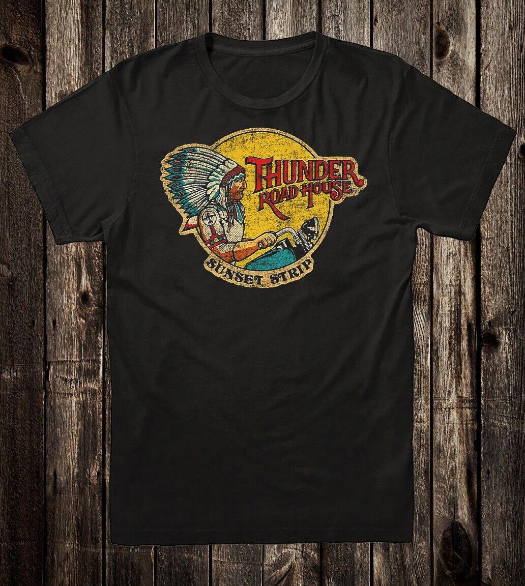 

Ретро Футболка для путешествий Vtg Арт Thunder Roadhouse Бар Закатный Стрип Easy Rider S