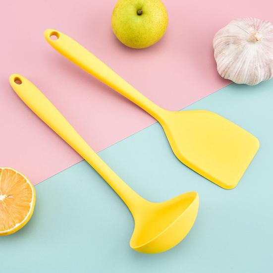 Yousheng Mini Silicone Spatula Soup Spoon Set for Non-Stick Cookware Heat-Resistant Kitchen Utensils with Hanging Loop Small Flexible Scraper for