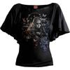 Spiral Direct Womens/Ladies Gothic Grace Boat Neck Batwing Sleeve Top