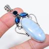 Natural Owhyee Opal, Topaz 925 Sterling Silver Jewelry Pendant 2.76" S1R98
