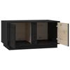 Vidaxl Stolik Kawowy, Czarny, 80X50X40 Cm, Lite Drewno Sosnowe