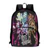 Capacity Children Large Backpack With Monster High Print Design For Daily School