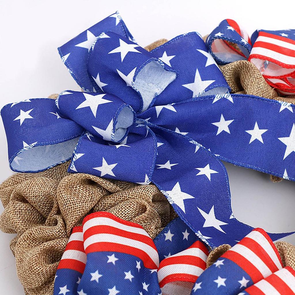 Front Door Patriotic Independence Day Wreath Creative American Flag Wreath Front Door Wreath Independence Day