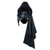 Mittelalterliches Steampunk-Schal Renaissance Einzelschulterumhang Kostüm Cosplay Halloween-Party Halbumhang Schwarz