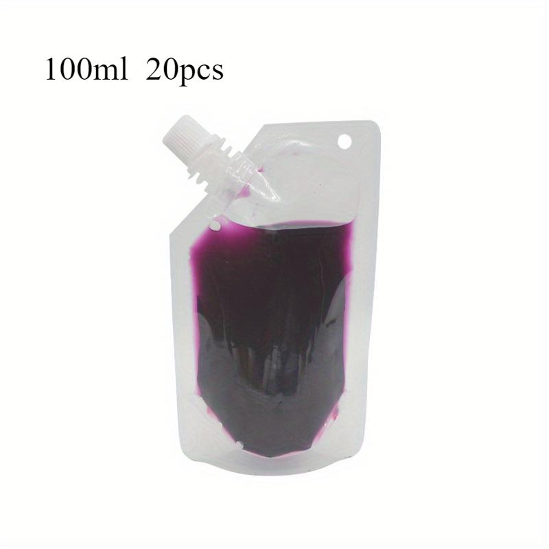 20PCS Beverage Self-supporting Mouthpiece Bag -- Liquid Juice Bag Soy Milk Drinking Bag Disposable Size Food Packaging Mouthpiece Bag