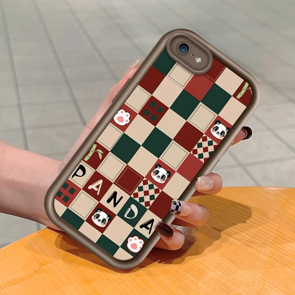 Soft Silicone Square Ladder Printing Pattern Phone Casing Full Cover Camera Shockproof Protection Rubber Case for iPhone Infinix Tecno OnePlus