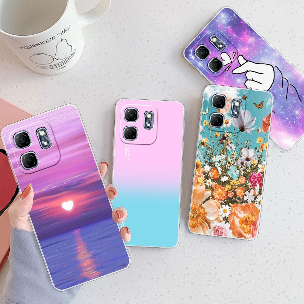 For Infinix Smart 9 Case X6532 Cover Shockproof Clear Soft Silicone TPU Phone Case for Infinix Smart 9 X6532 Printing New Funda