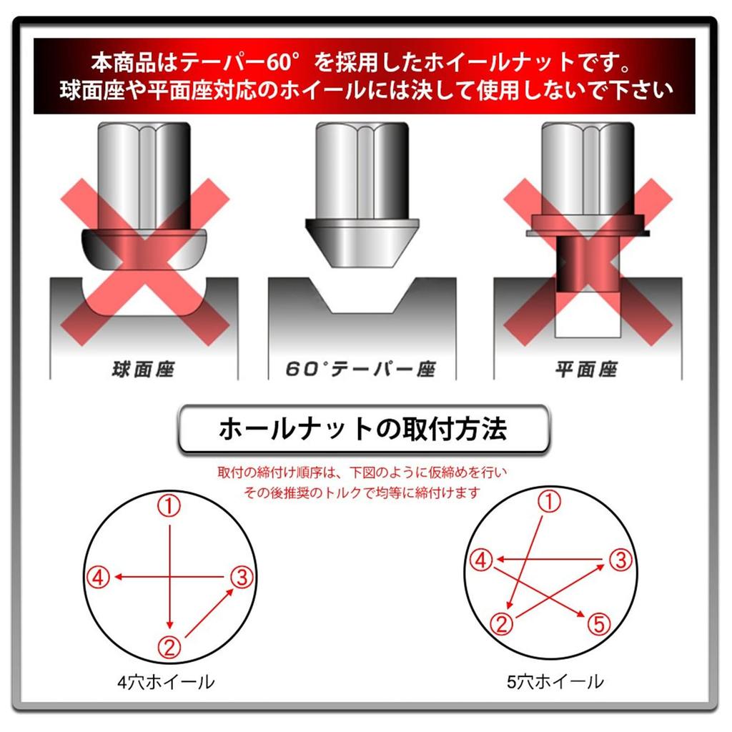 Ruien Wheel Lug Nut, M12 X P1.25, Height: 1.3 Inches (35 Mm)