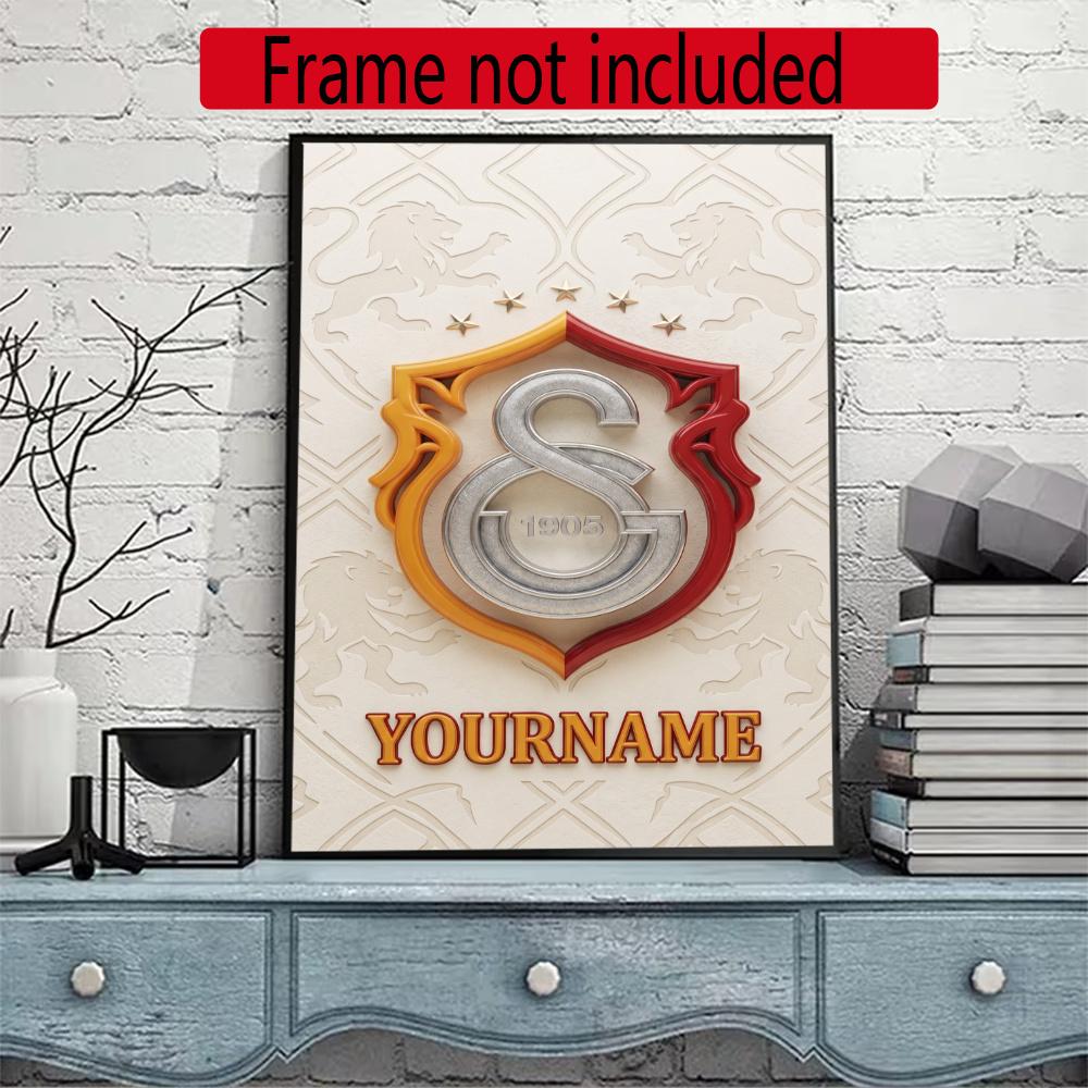 Galatasaray Customize Your Name Diamond Painting Round Diamond Rhinestones Mosaic Diamond Embroidery Wall Paintings Rhinestones Gift Frameless