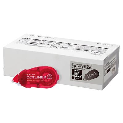 KOKUYO Recambio de pegamento para cinta adhesiva, adhesivo fuerte, 10 unidades, Ta-D403-08X10, color rojo