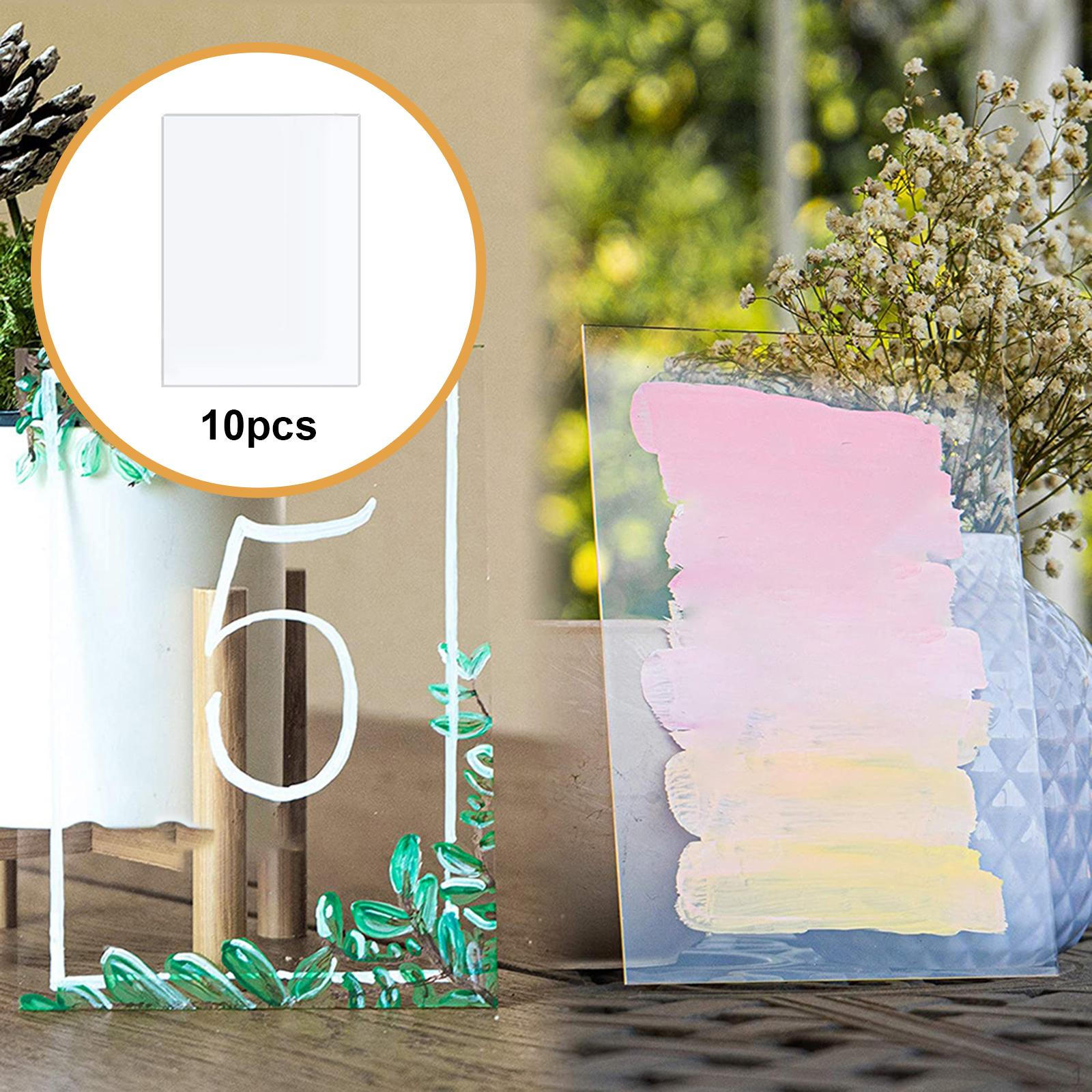 

10 шт. Прозрачные акриловые листы 5 x 7 Универсальные листы толщиной 2 мм для стекла фоторамки