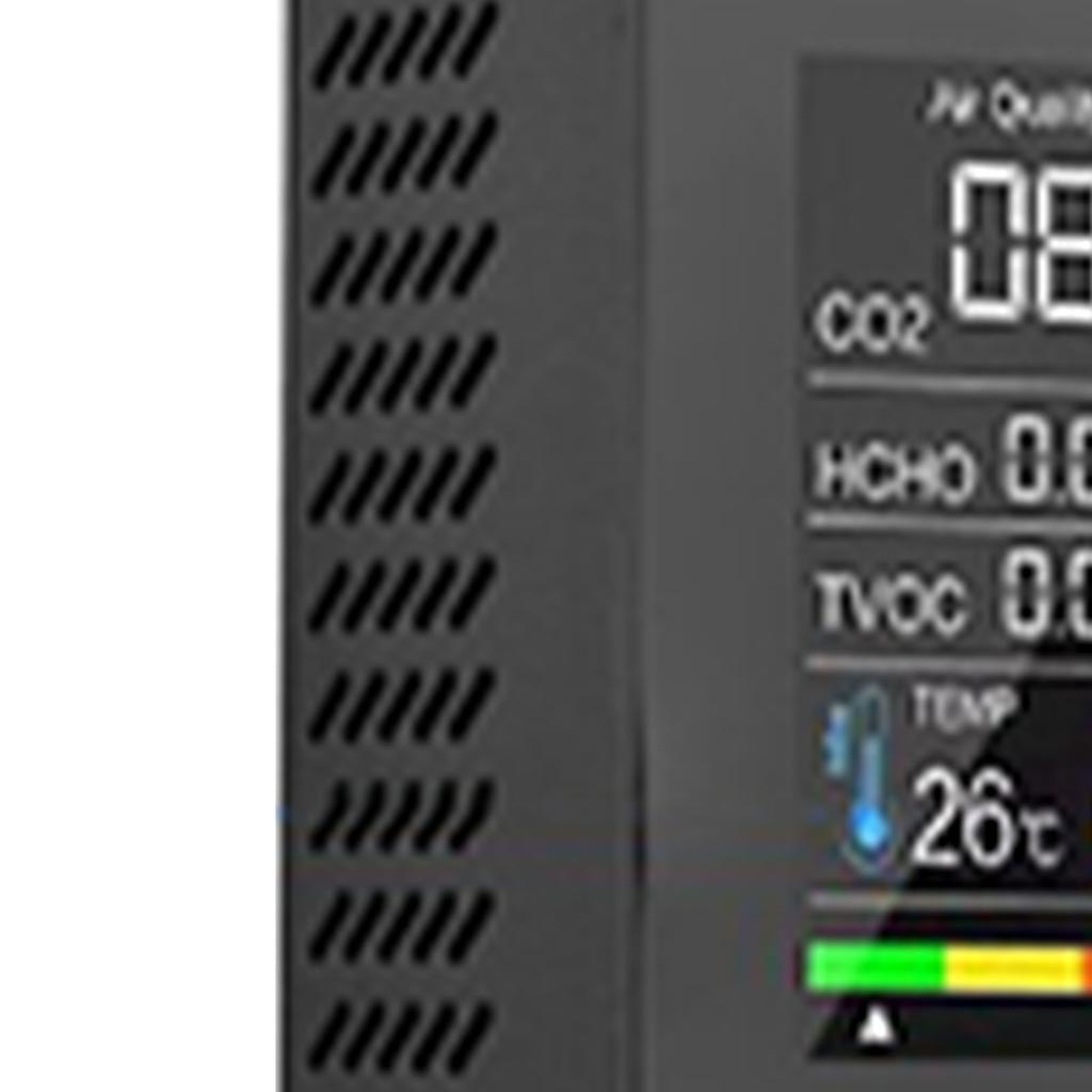 Formaldehyde Detector TVOC Sensor CO2 PM2.5 Temperature Humidity Air Quality Tester 5 In 1 Black