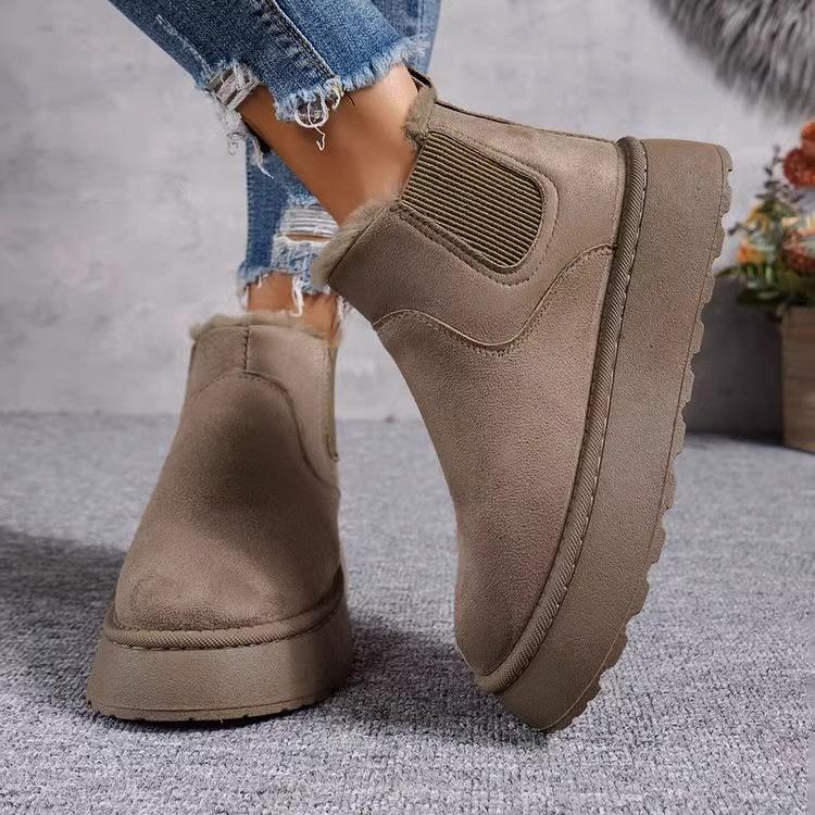 Foreign Trade Large Size Thick-soled Snow Boots Women's 2025 Winter New Velvet Thickened Warm Snow Boots Women's Casual Versatile
