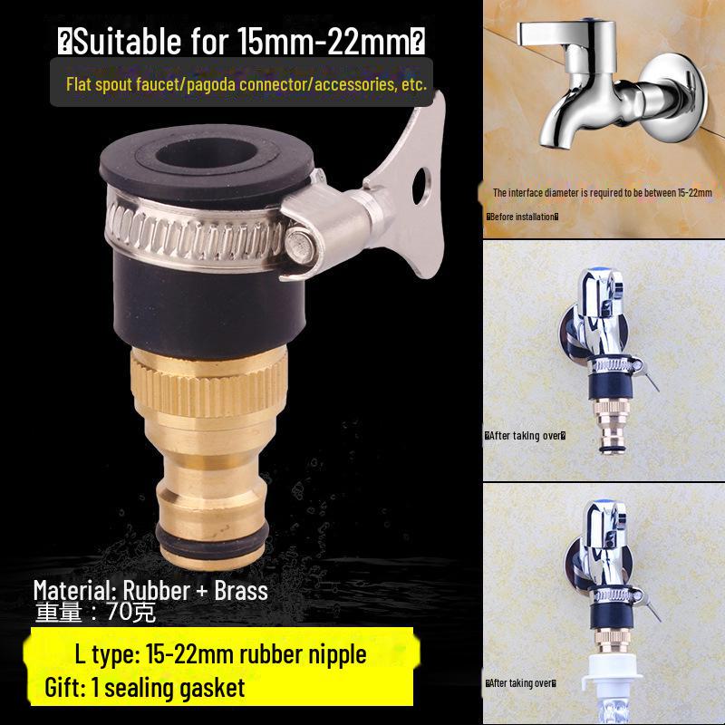 Washing Machine Faucet Adapter: 4 To 6 Points Connector for Inlet Pipe and Car Wash Basin