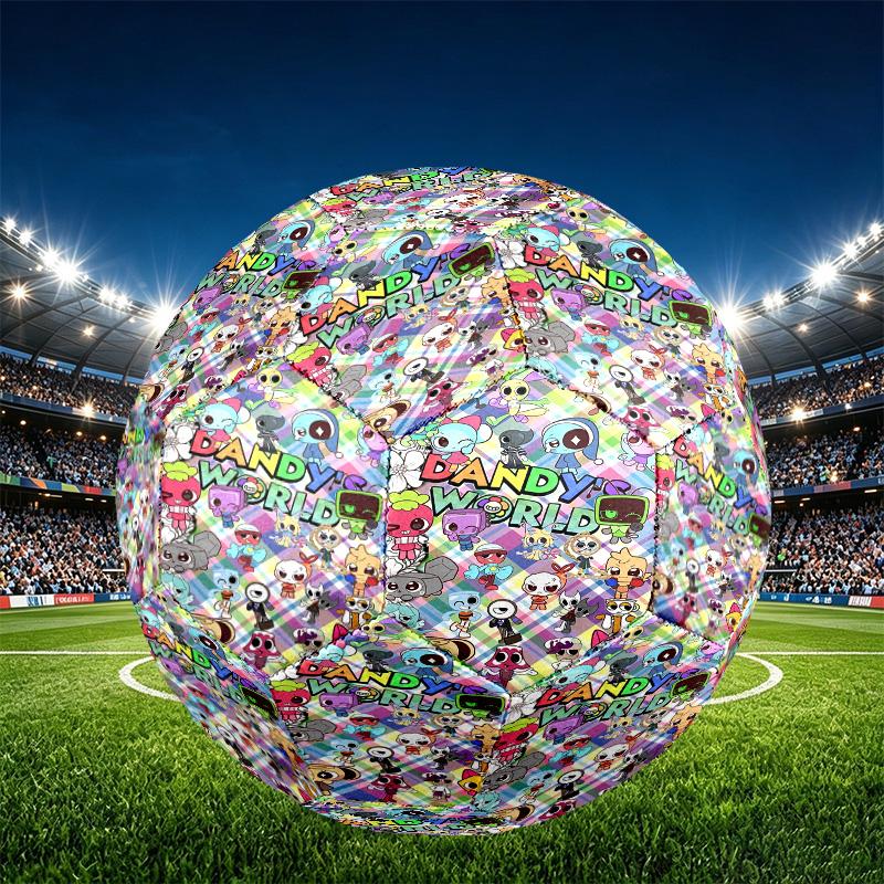Dandy's World Print Size 5 Soccer Ball, PU Wear Resistant Football for Match Training and Daily Practice, Birthday Gift for Soccer Fans