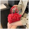 IELGY With Bow Commuter Underarm Bag Spring Summer Portable One-Shoulder Bowling Pillow Bag