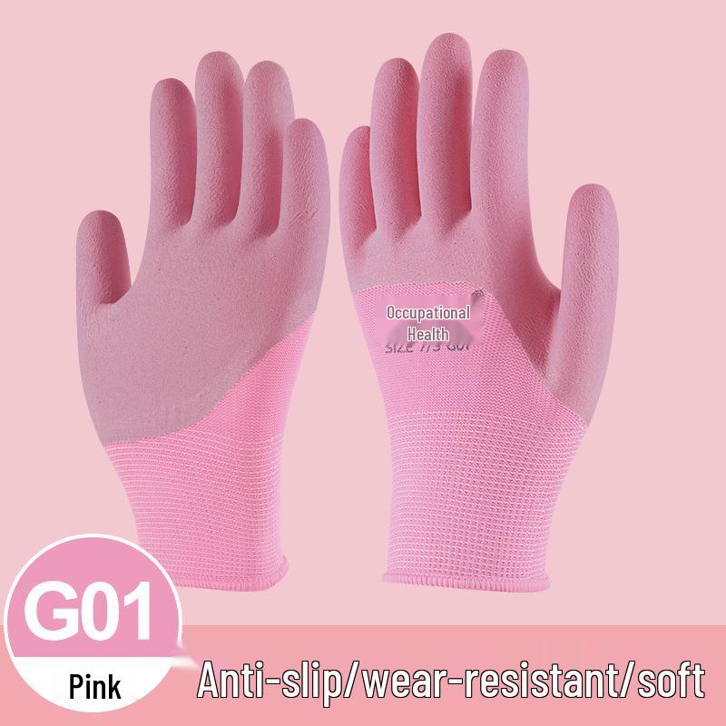 Children's Durable Nitrile Gardening Gloves for Safety and Non-Slip Grip