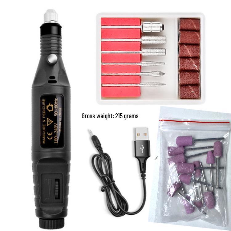 

Серебристый электрический набор для маникюра: Машинка для маникюра и педикюра для полировки и снятия ногтей