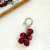 Handmade Style Berry Bag Charm Chunky Beads Resin Key Ring Red Fruit Key Chain  Backpack Decor