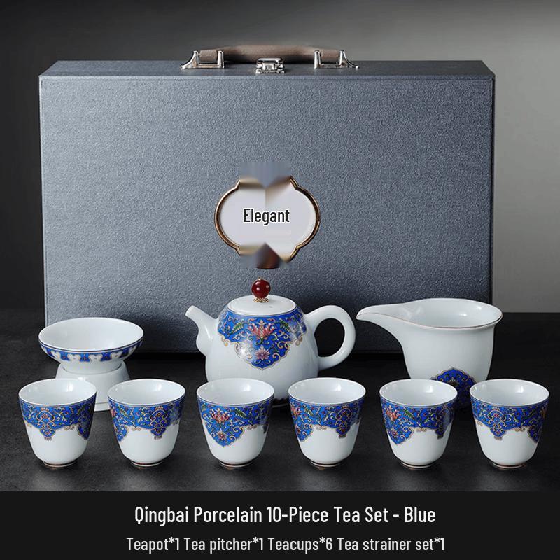 New Chinese Yingqing Enamel Kung Fu Tea Set 1