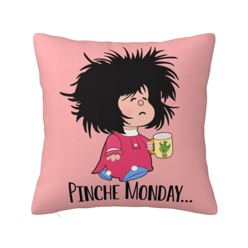 Custom Mafalda Kawaii Vintage Quino Comic Cartoon Mang Anime Throw Pillow for Living Room Luxury Cushion Cover Square Pillowcase