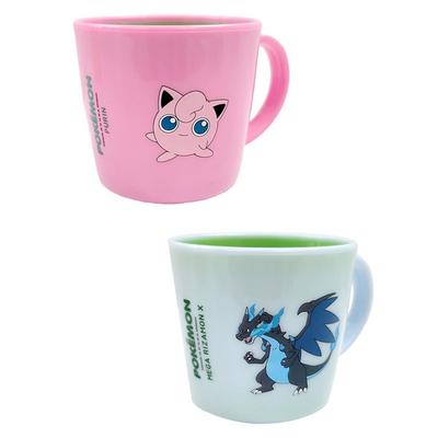 Lilpang Pokemon dvoubarevný kelímek s rukojetí, 2dílná sada, Purin + Mega Charizard X, 1 sada, Oblíbené korejské rodičovské předměty
