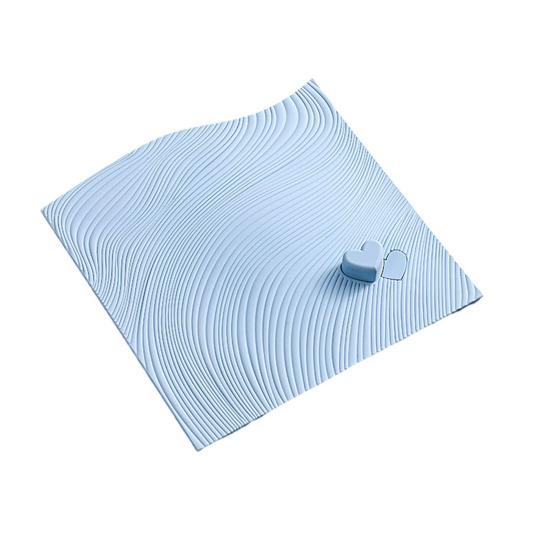 Floor Drain Cover Sewer Smell Odor Blocking Drain Seal Mat with Handle Universal синий