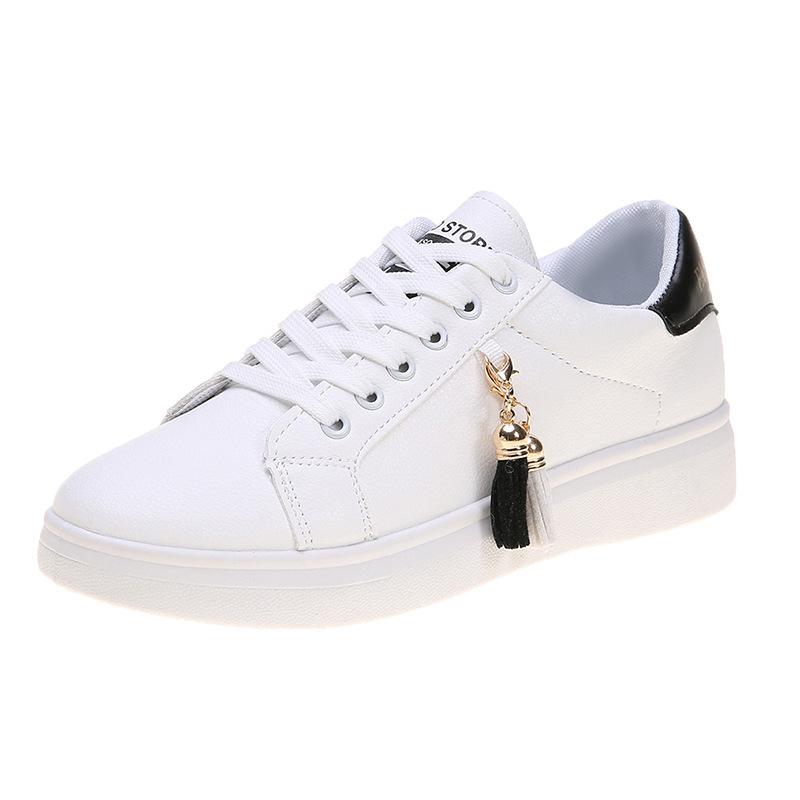 

Fashion Women Sneakers White Casual Shoes Outdoor Low Top Running Shoes PU Leather Lightweight Tennis Flat Bottom Women Vulcanized Shoe 35