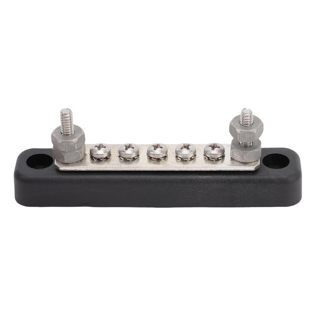 Power Distribution Block Marine Bus Bar 5 Way 12V 24V 100A 2x5mm Studs 5x4mm Screws for Car Boat RV