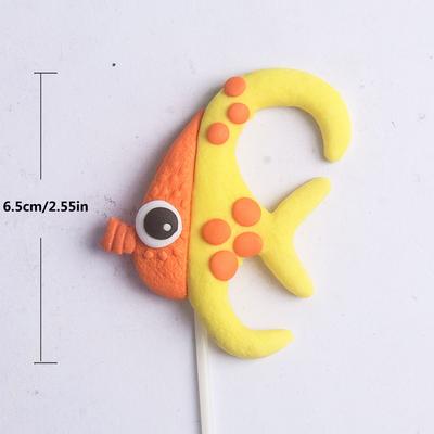 5PCS Under The Sea Cake Decoration Ocean Cake Topper Under The Sea Party Supplies Seahorse Crabs, Whales, TurtlesCake Decor