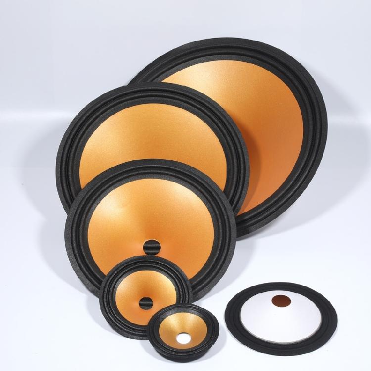 4/5/6.5/8/10/12/15Inch Classical Gold Finished Speaker Diaphragm Cloth Suspension With Dust Cap For Woofer Cones