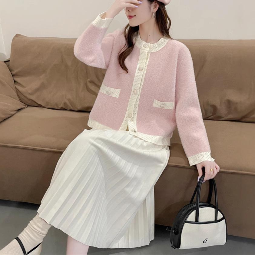 2024 Women's Stylish Wool Cardigan Coat - Autumn/Winter Slimming Casual Outerwear