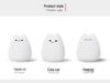 Rechargeable Cat-Shaped Silicone Night Light with Remote for Breastfeeding - Colorful, Tap-Control Atmosphere Lamp