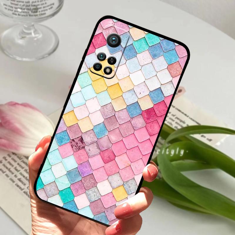 For Xiaomi Mi 10T Pro 5G Case Mi10T 10T Lite 5G Geometric Pattern Silicone TPU Matte Phone Cover For Redmi K30S Coque Bumper