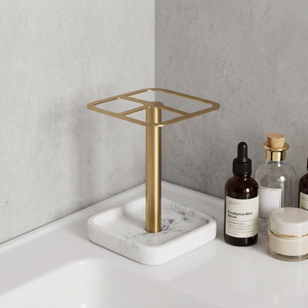 Silber Gold Zahnbürstenhalter Edelstahl Zahnbürsten Organizer Zahnpasta Halter Platzsparend