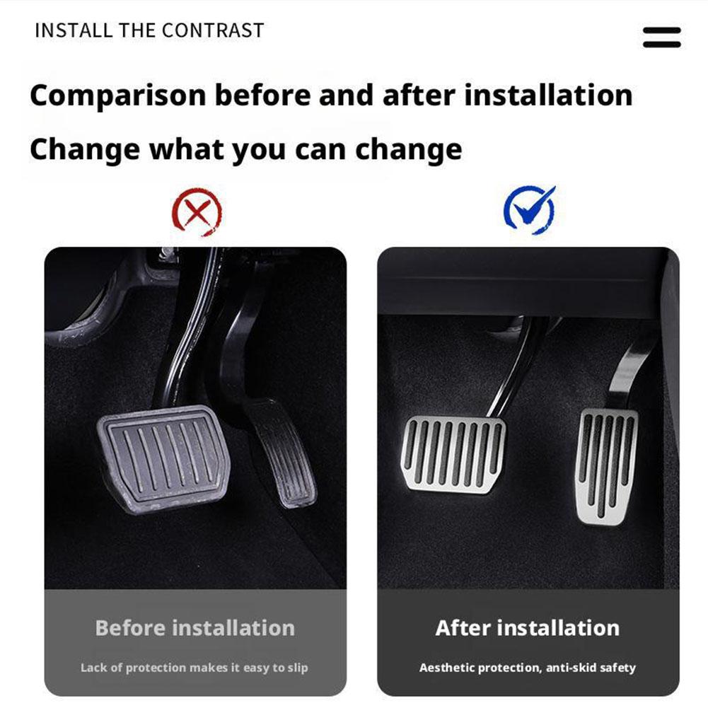 Brake Accelerator Pedals Cover Comfortable Anti-slip Accelerator Brake Rest Pedal  For Tesla Model Y Launch Juniper Highland