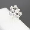 20Pcs Wedding Bridal U Hairpins Imitation Pearl Flower Rhinestone Hair Pins