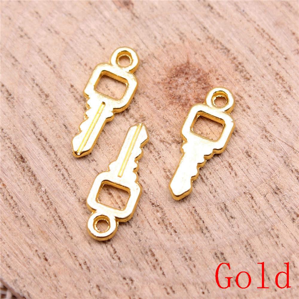 Classic Key Shaped Charms Pendant For Bracelet Necklace Jewelry Making Craft Findings