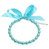 Imitation Pearl Bling Cat Necklace Lace Bow Decor Pet Collar Decoration  Pet Daily Wear