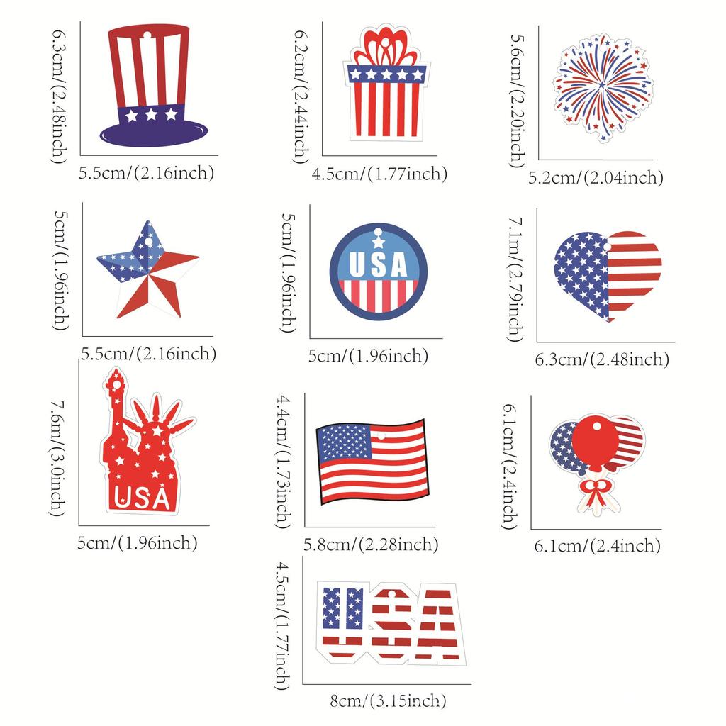 USA Independence Day Star Pendant Decoration