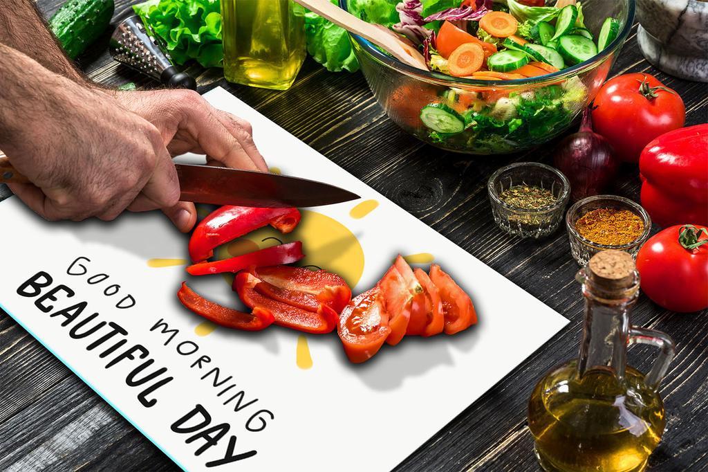 GLASS CUTTING BOARD 52x40 SUN