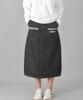 Seinteukeulu 7Pk Denim Long Skirt 7Pls-1308 Black Denim
