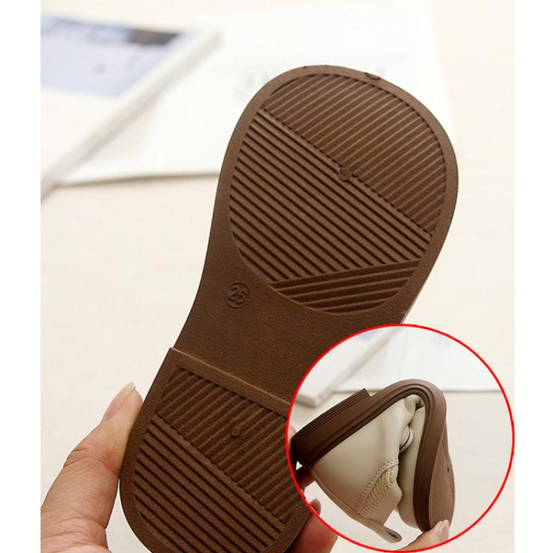 New Autumn and Winter Girls Bow Comfortable and Fashionable Soft-soled Leather Shoes