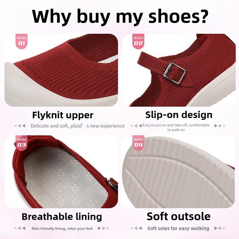 Women's Summer Casual Shoes 2025 Breathable Soft Sole Buckle Sandals Lightweight Versatile Hollow Out Zapatos Mujer