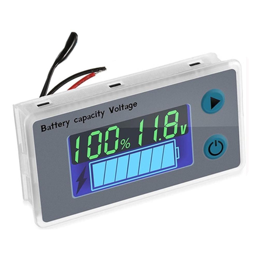 

Universal 10-100V LCD Car Acid Lead Lithium Battery Capacity Indicator Digital Voltmeter Voltage Tester Monitor сірий