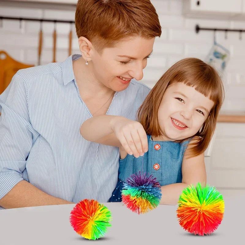 6/8/10cm Jugging Ball Colorful Rubber Wire Ball Toy For Kids Anti-Stress Stretchy Ball Children's Novelty Toys Funny Rubber Toy